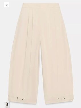 Cream Barrel Pants NWT Zara